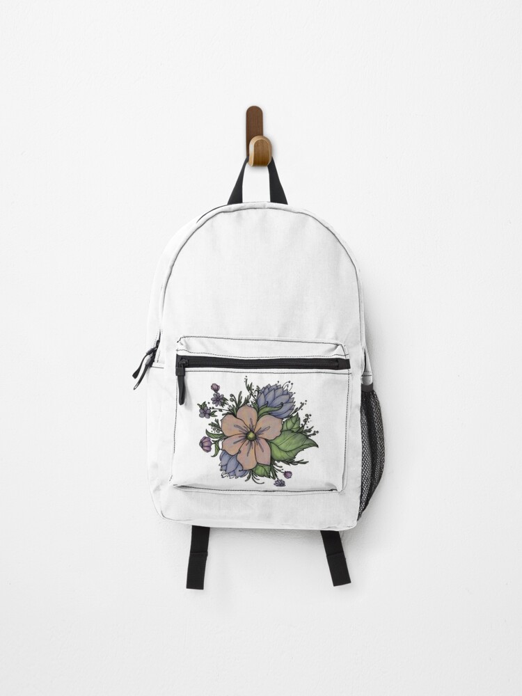 Floral Graphic Pocket Front Backpack