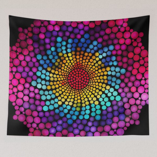 Item preview, 7 Chakra Dots Mandala - 21 BBG designed and sold by chakraplaza.