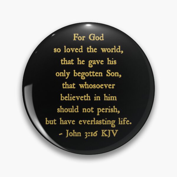 Item preview, John 3:16 KJV - Gold Antique Text designed and sold by VerShirts.