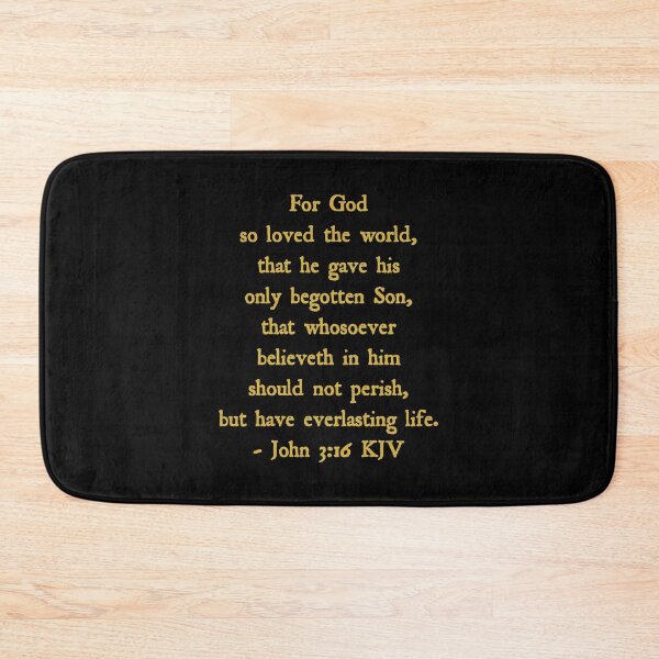 Item preview, John 3:16 KJV - Gold Antique Text designed and sold by VerShirts.