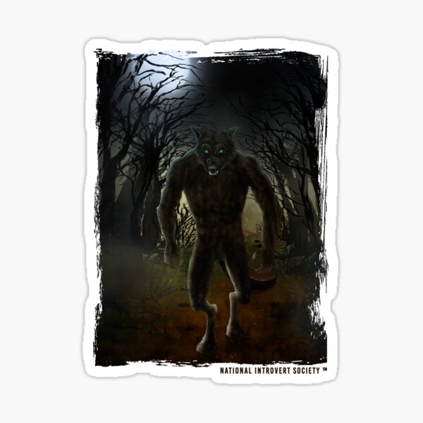 Item preview, Michigan Dogman - Beast of Bray Road - Original Comic Watercolor Cryptid Artwork designed and sold by NatIntrovertSoc.
