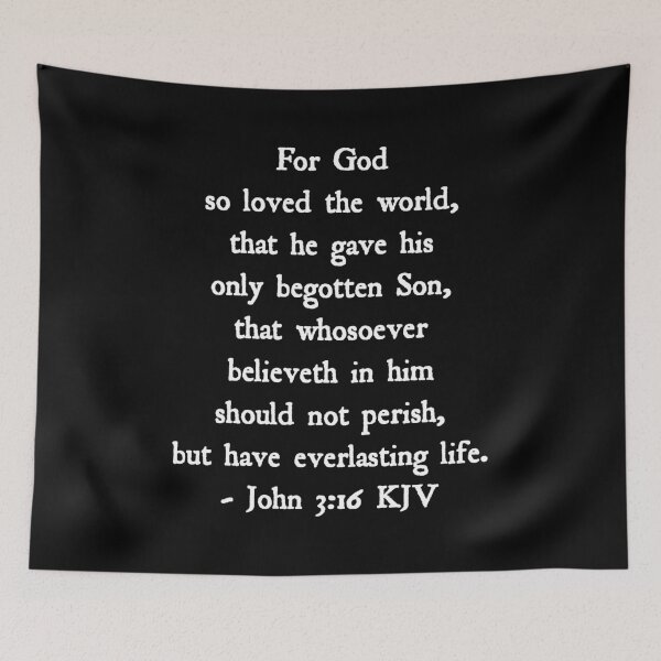Item preview, John 3:16 KJV - White Antique Text designed and sold by VerShirts.
