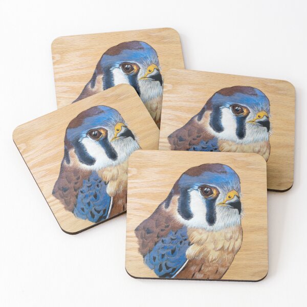 Item preview, American Kestrel, Original, Painted Pyrography, Wood Burning, Raptor Series, Painted Wood, Wildlife Art, Birds of Prey, Falcon Art, Audubon designed and sold by littrellart.
