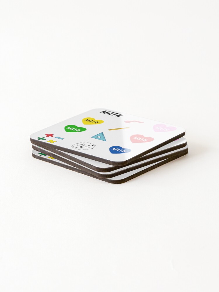 Thumbnail 4 of 5, Coasters (Set of 4), Funny Math pack designed and sold by OneTimeEngineer.