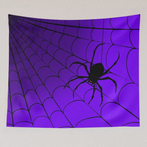 Item preview, Creepy Spider and Web Purple designed and sold by Zurickdesigns.