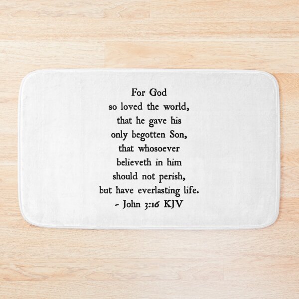 Item preview, John 3:16 KJV - Black Antique Text designed and sold by VerShirts.