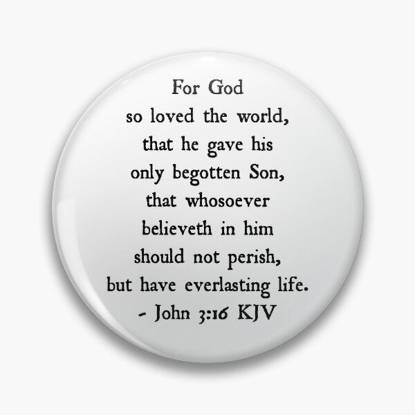 Item preview, John 3:16 KJV - Black Antique Text designed and sold by VerShirts.
