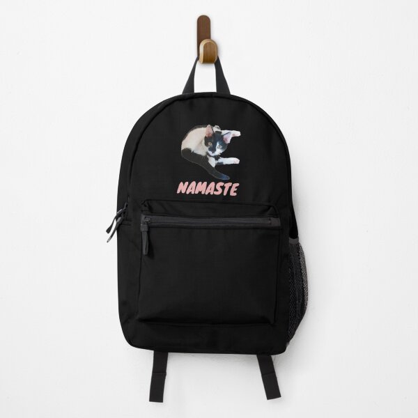 Item preview, Mia Cute Cat Kitten Yoga Position Namaste Pink Large designed and sold by MiaMioMeo.