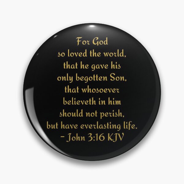 Item preview, John 3:16 KJV - Gold Modern Text designed and sold by VerShirts.