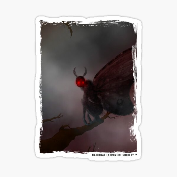 Item preview, Mothman of Point Pleasant, WV - Original Comic Watercolor Cryptid Artwork designed and sold by NatIntrovertSoc.