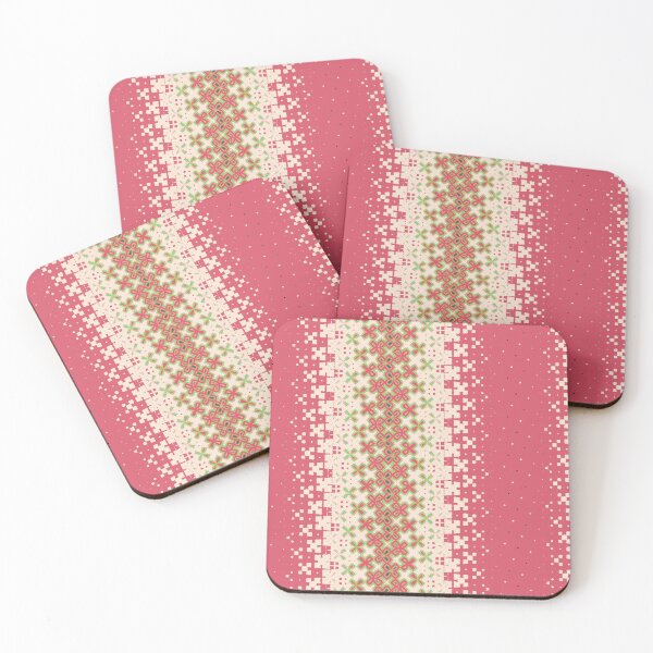 Item preview, Metamorphosis Pattern Red Green Beige Abstract Floral designed and sold by PlumGood.
