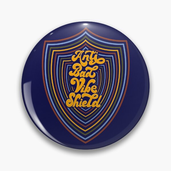 Item preview, Anti-Bad Vibe Shield Retro Vintage Design designed and sold by Gsallicat.
