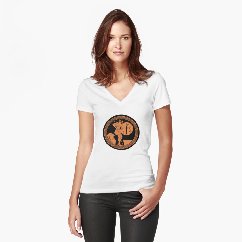 Item preview, Fitted V-Neck T-Shirt designed and sold by elkeclose.