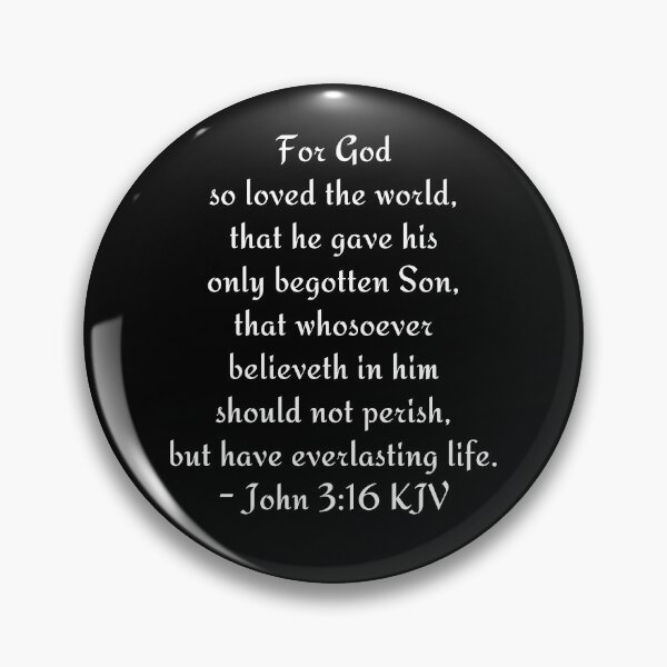 Item preview, John 3:16 KJV - White Modern Text designed and sold by VerShirts.