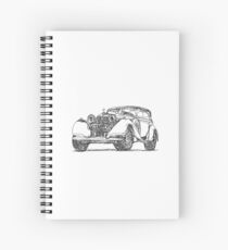 retro auto car Spiral Notebook