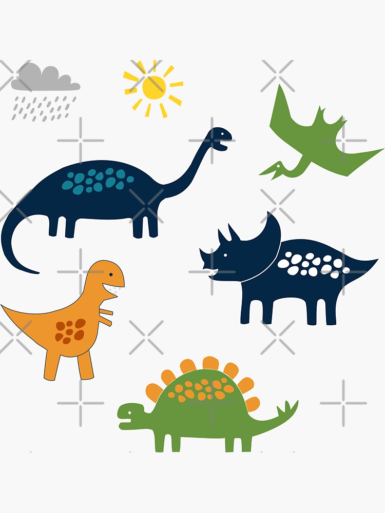 Dinosaur Land - cute Dino pattern by Cecca Designs by Cecca-Designs