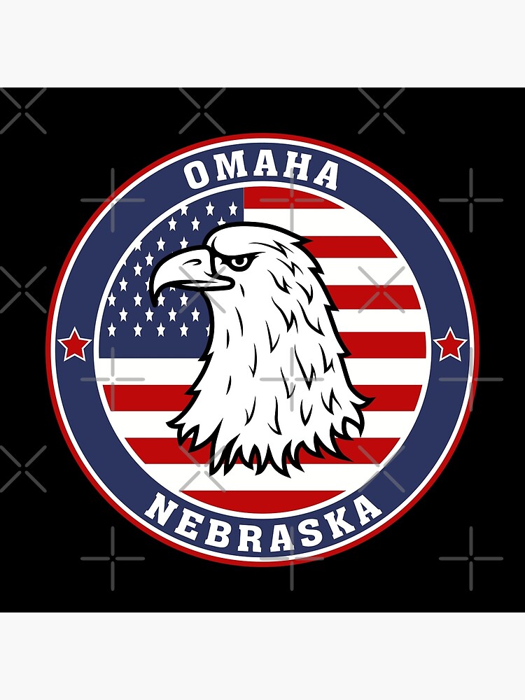 Disover Omaha City Nebraska State USA Flag Travel Souvenir Premium Matte Vertical Poster