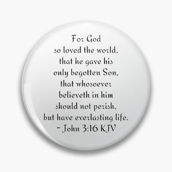 Item preview, John 3:16 KJV - Black Modern Text designed and sold by VerShirts.