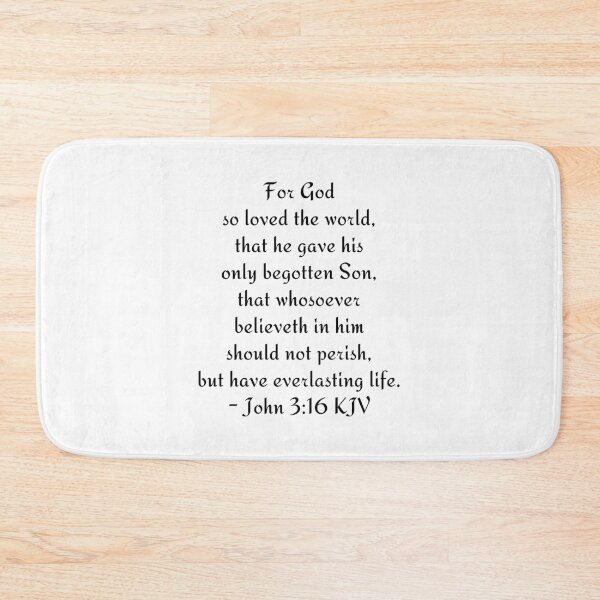 Item preview, John 3:16 KJV - Black Modern Text designed and sold by VerShirts.