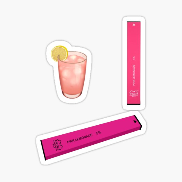 Pink Lemonade Puff Bar Pack Sticker