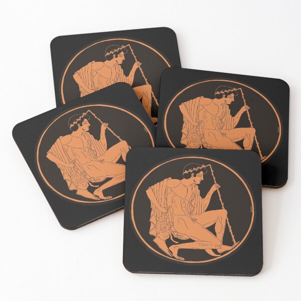 Bacchant with rabbit Coasters (Set of 4)