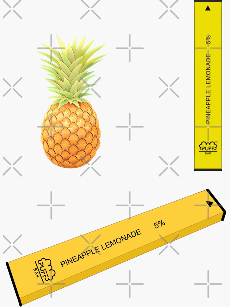 "Pineapple Lemonade Puff Bar Pack" Sticker for Sale by Cc8266 Redbubble