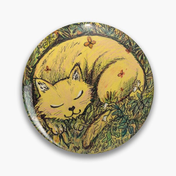Item preview, Cat Nap on yellow designed and sold by sadnettles.