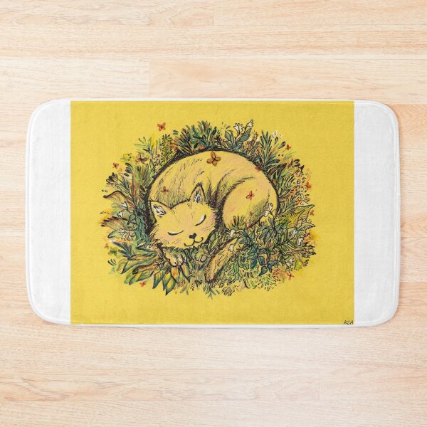 Item preview, Cat Nap on yellow designed and sold by sadnettles.