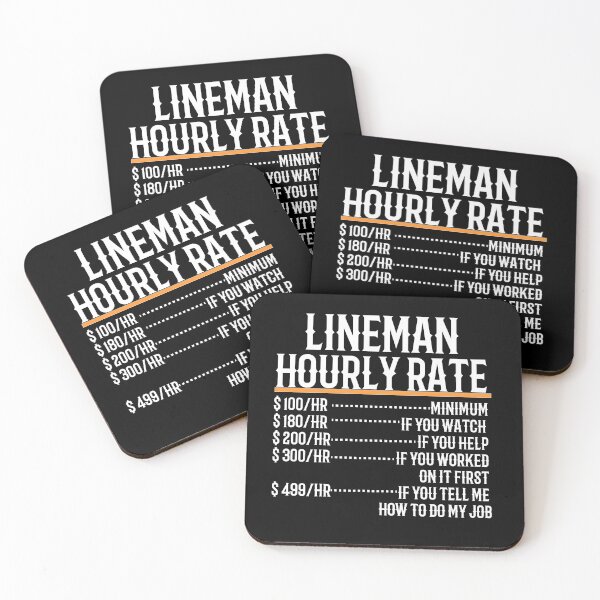 Item preview, Lineman Hourly Rate designed and sold by TeesYouWant.