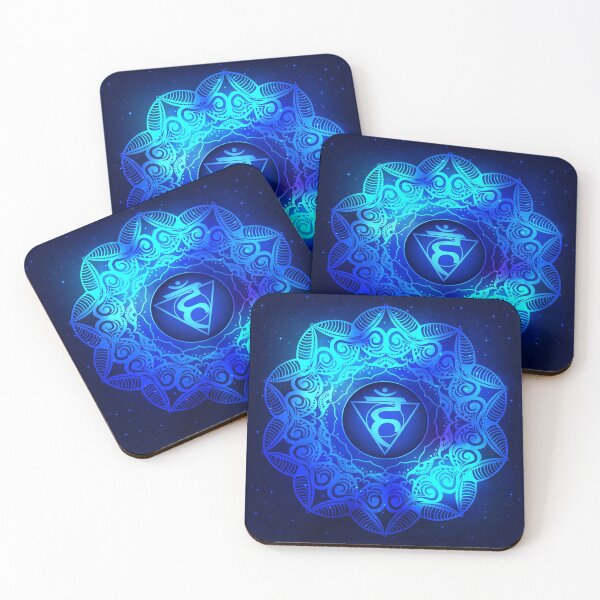 Item preview, Throat Chakra Mandala - 04 WO designed and sold by chakraplaza.