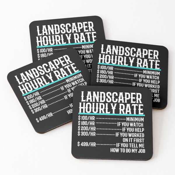 Item preview, Landscaper Hourly Rate ~ Funny Landscaper Gifts designed and sold by TeesYouWant.