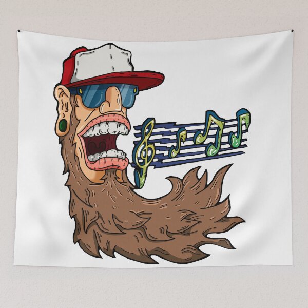 Item preview, Bearded Man Singing designed and sold by LuckyDesigner.