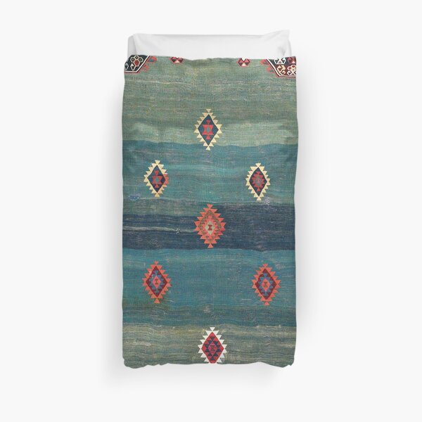 Sivas Antique Turkish Niche Kilim Print Duvet Cover