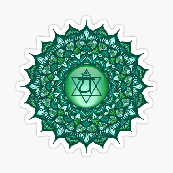 Cross stitch pattern Yoga Chakra Anahata hearts lotus India