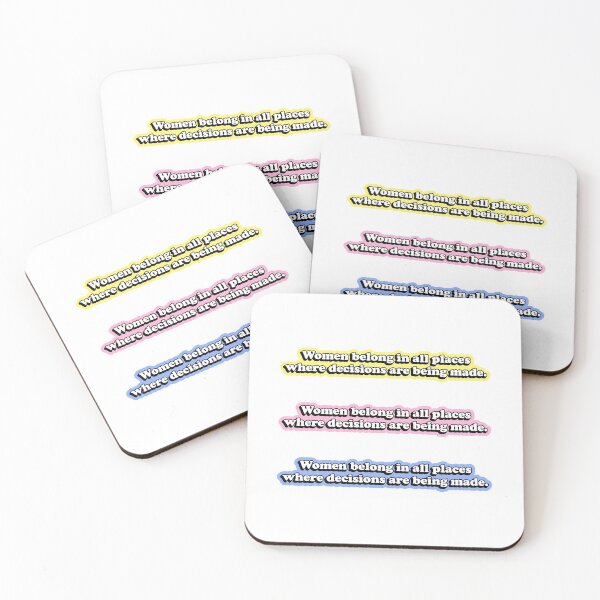 Item preview, Women Belong In All Places Where Decisions Are Being Made Ruth Bader Ginsburg RBG Quote designed and sold by RandomStuffShop.