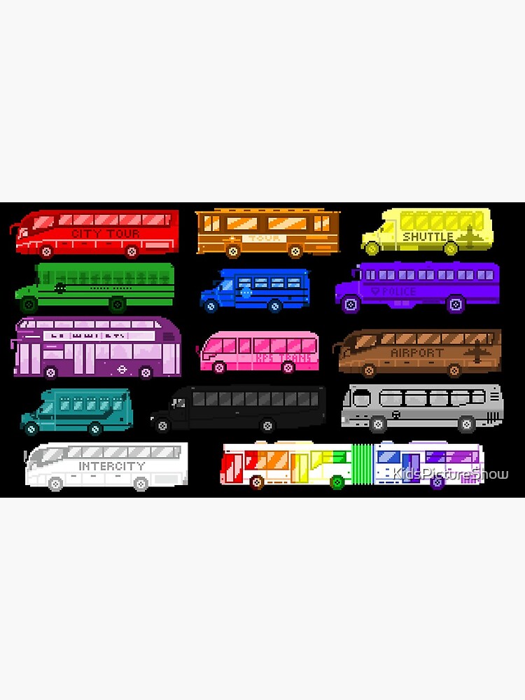Lámina fotográfica «Colores del autobús: el espectáculo de imágenes ...