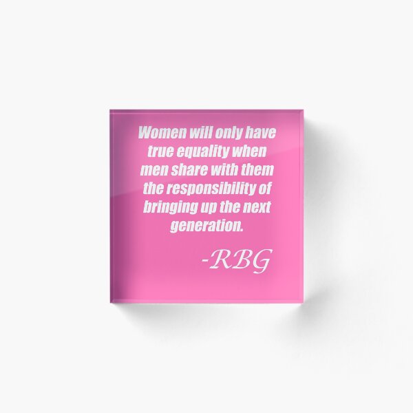 Artikelvorschau, Ruth Bader Ginsburg Zitat zur Gleichberechtigung der Frau, Hot Pink entworfen und verkauft von DandD4ever.