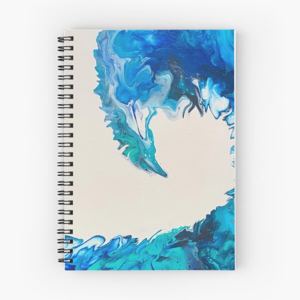Item preview, Blue Ocean Wave Abstract Fluid Art Painting designed and sold by CrystalCoast.
