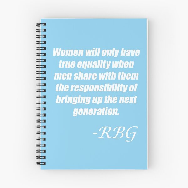 Item preview,  Cita de Ruth Bader Ginsburg sobre la igualdad de la mujer, azul claro designed and sold by DandD4ever.