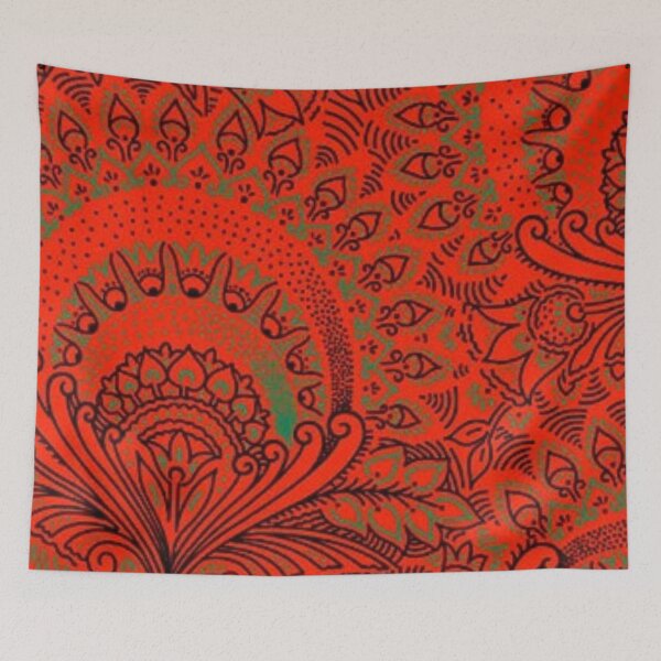 Item preview, Orange African Wax Pattern designed and sold by africanvisuals.