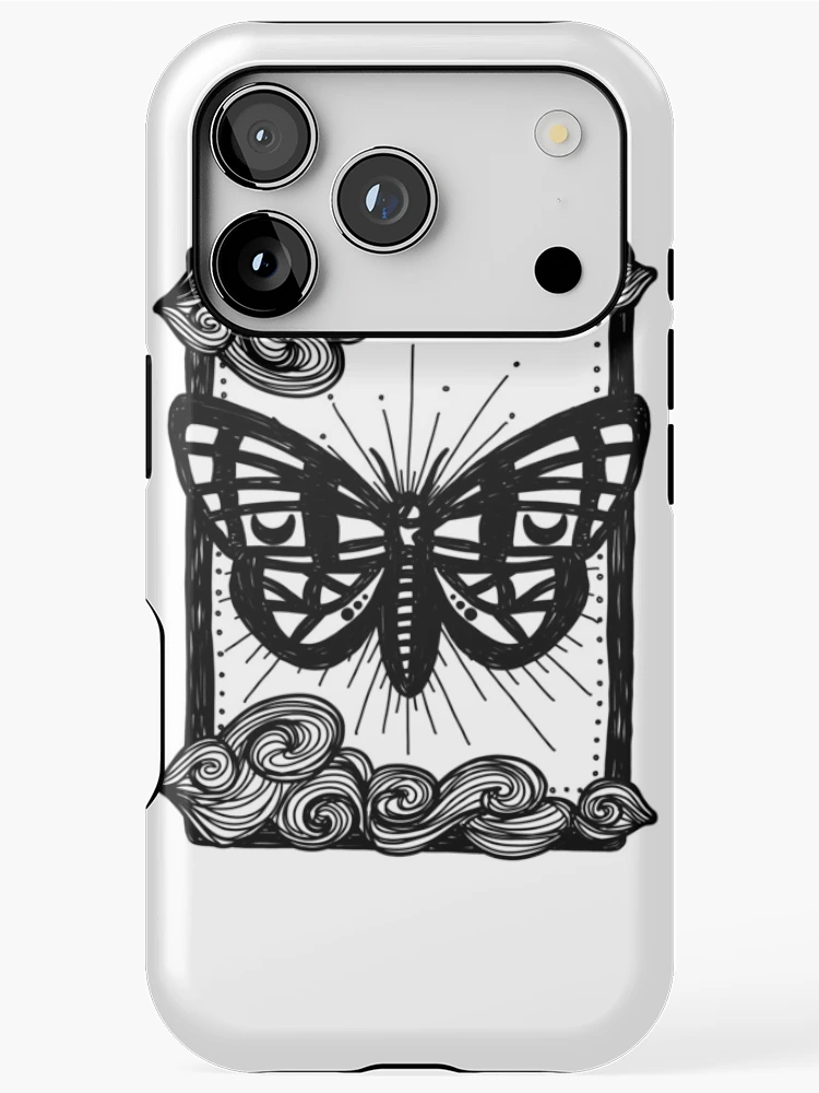 Thumbnail 1 of 4, iPhone Case, Moth Tarot Card designed and sold by Raspberry-Milk.