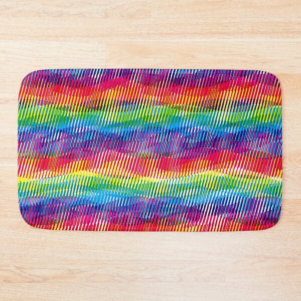 Item preview, Rainbow Wave Stripes (CMY Interrupting Stripes Plot) designed and sold by RunStopRestore.