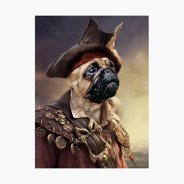 Item preview, Pirate Pug Dog Halloween designed and sold by MOKA META.