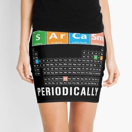Punk Spelled As Periodic Table Elements Science Design Mini Skirt By Ramiro Redbubble