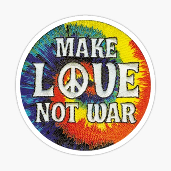 Make Love Not War Funny Rock Paper Scissors Game' Sticker