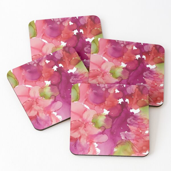 Item preview, Pink Flowers Alcohol Ink designed and sold by Artfully Abstracted.