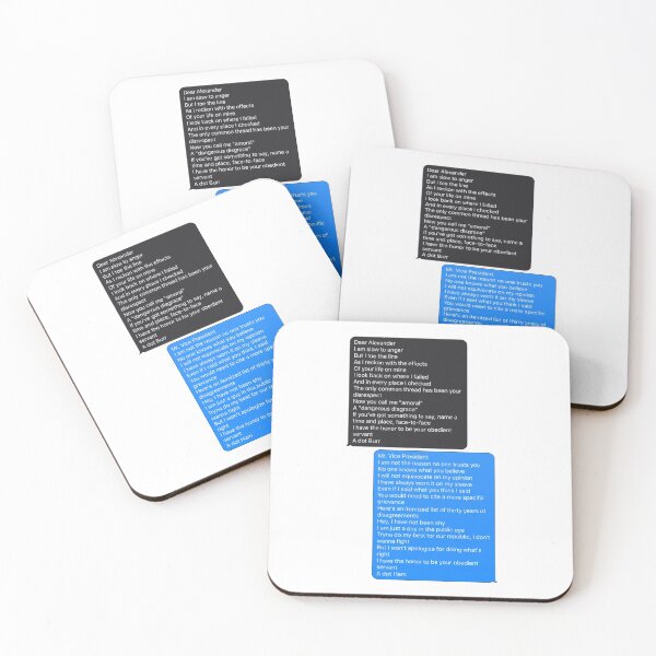 Item preview, Hamilton Your Obedient Servant A.Burr A.Ham iMessage lyrics  designed and sold by Rocket Fox.