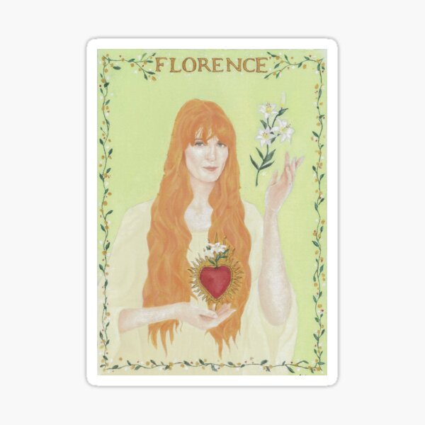 portrait of Florence Welch Sticker