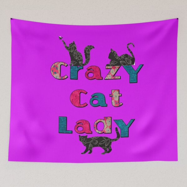 Item preview, Crazy Cat Lady Retro Fabric with Cats Design  designed and sold by artbyomega.