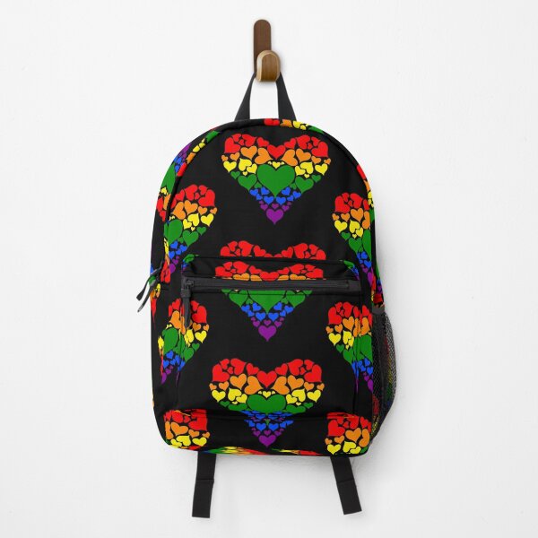 Item preview, Rainbow Love Heart on Black designed and sold by CottoVerdi.